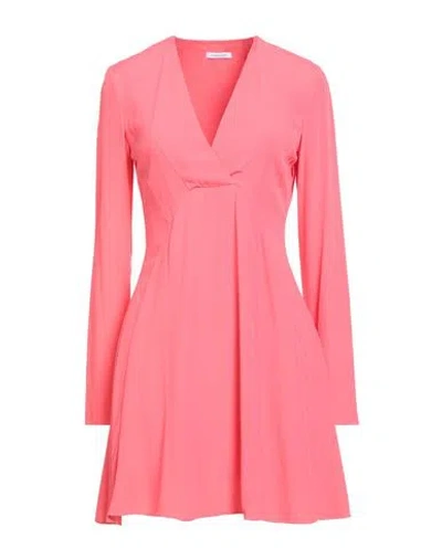 Patrizia Pepe Woman Mini Dress Coral Size 8 Viscose In Pink