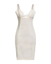 Patrizia Pepe Woman Mini Dress Cream Size 6 Linen, Polyamide In White