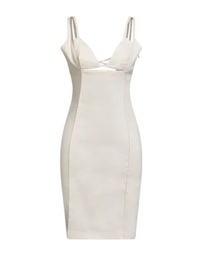 Patrizia Pepe Woman Mini Dress Cream Size 6 Linen, Polyamide In White