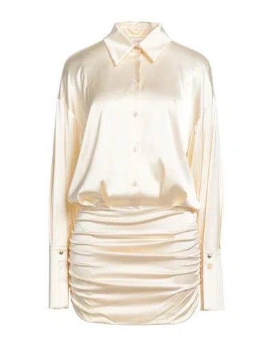Patrizia Pepe Woman Mini Dress Cream Size 8 Viscose, Polyamide, Elastane In Neutral