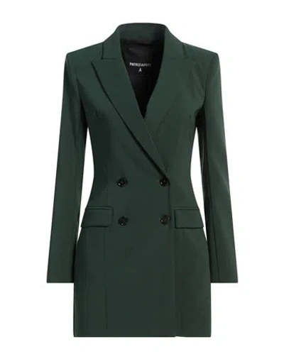Patrizia Pepe Woman Mini Dress Dark Green Size 6 Polyester, Elastane