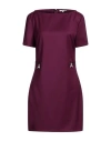 Patrizia Pepe Woman Mini Dress Deep Purple Size 10 Polyester, Viscose, Elastane