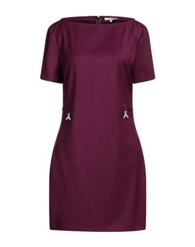 Patrizia Pepe Woman Mini Dress Deep Purple Size 10 Polyester, Viscose, Elastane In Purple