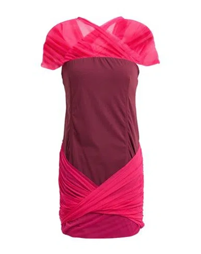 Patrizia Pepe Woman Mini Dress Fuchsia Size 0 Polyamide, Elastane In Multi