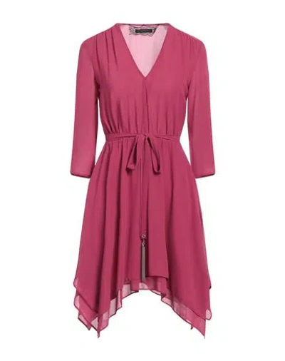 Patrizia Pepe Woman Mini Dress Fuchsia Size 8 Polyester In Pink