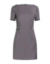 Patrizia Pepe Woman Mini Dress Grey Size 6 Polyester, Viscose, Elastane In Gray