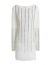 Patrizia Pepe Woman Mini Dress Ivory Size 3 Polyester, Elastane In White