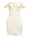 Patrizia Pepe Woman Mini Dress Ivory Size 8 Viscose, Polyamide, Elastane