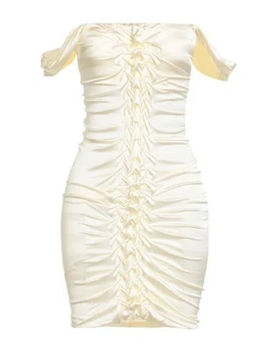 Patrizia Pepe Woman Mini Dress Ivory Size 8 Viscose, Polyamide, Elastane