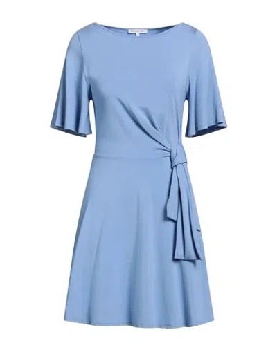 Patrizia Pepe Woman Mini Dress Light Blue Size 0 Viscose, Elastane