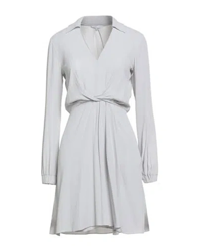 Patrizia Pepe Woman Mini Dress Light Grey Size 2 Viscose In Gray