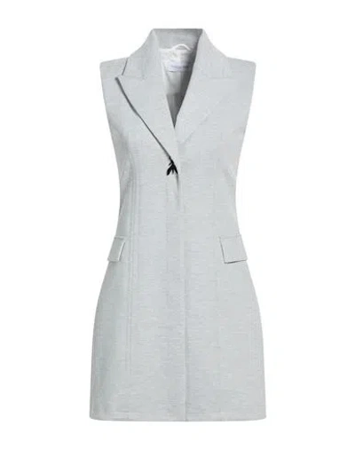 Patrizia Pepe Woman Mini Dress Light Grey Size 6 Polyester, Polyamide, Viscose, Elastane In Blue