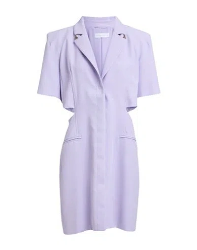 Patrizia Pepe Woman Mini Dress Lilac Size 4 Recycled Polyester In Blue