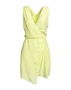 Patrizia Pepe Woman Mini Dress Lime Green Size 10 Viscose In Yellow