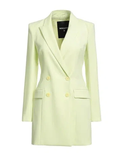 Patrizia Pepe Woman Mini Dress Lime Green Size 8 Polyester, Elastane In Yellow