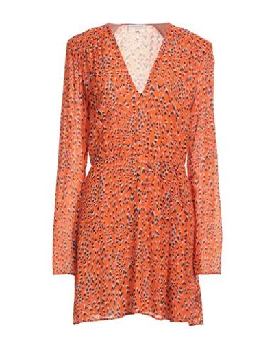 Patrizia Pepe Woman Short Dress Orange Size 6 Viscose