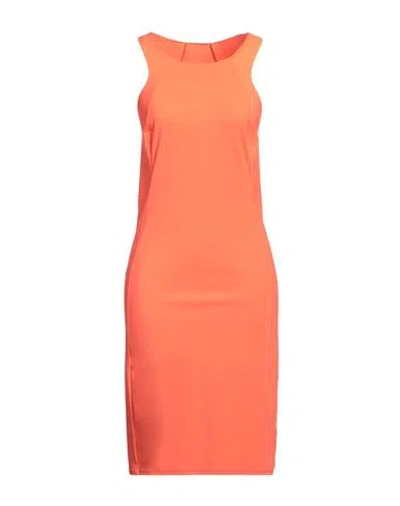 Patrizia Pepe Woman Mini Dress Orange Size 3 Polyamide, Elastane