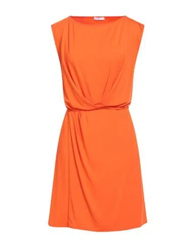 Patrizia Pepe Woman Mini Dress Orange Size 2 Viscose, Elastane