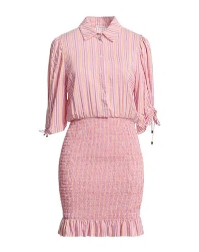 Patrizia Pepe Woman Mini Dress Pink Size 6 Viscose, Polyester, Silk