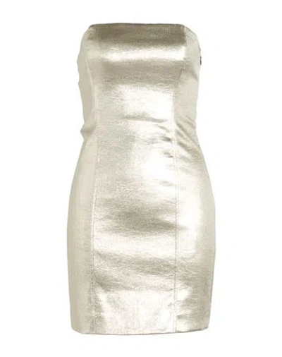 Patrizia Pepe Woman Mini Dress Platinum Size 2 Polyester In Gray