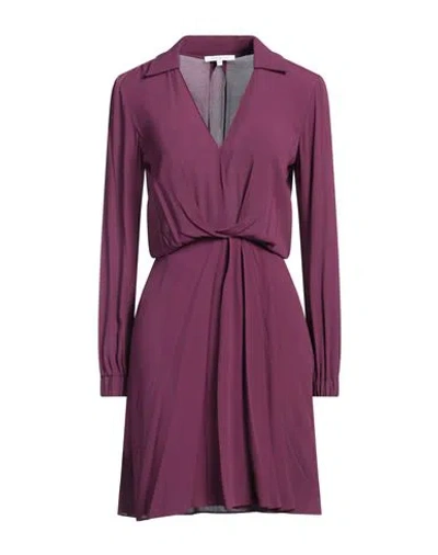 Patrizia Pepe Woman Mini Dress Plum Size 10 Viscose In Purple