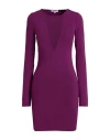 Patrizia Pepe Woman Mini Dress Plum Size 2 Viscose, Elastane, Polyester In Purple