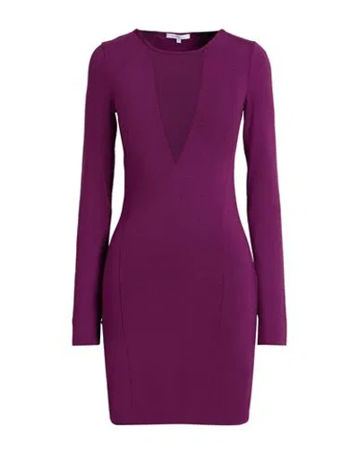 Patrizia Pepe Woman Mini Dress Plum Size 2 Viscose, Elastane, Polyester In Purple