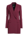 Patrizia Pepe Woman Mini Dress Plum Size 6 Polyester, Elastane In Burgundy
