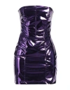 Patrizia Pepe Woman Mini Dress Purple Size 0 Polyurethane, Polyester, Elastane In Purple