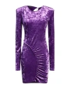 Patrizia Pepe Woman Mini Dress Purple Size 2 Polyester, Elastane