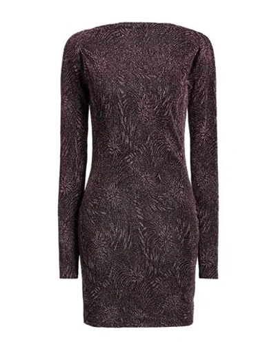 Patrizia Pepe Woman Mini Dress Purple Size 2 Polyamide, Polyester, Elastane In Burgundy