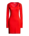 Patrizia Pepe Woman Mini Dress Red Size 3 Viscose, Elastane In Red