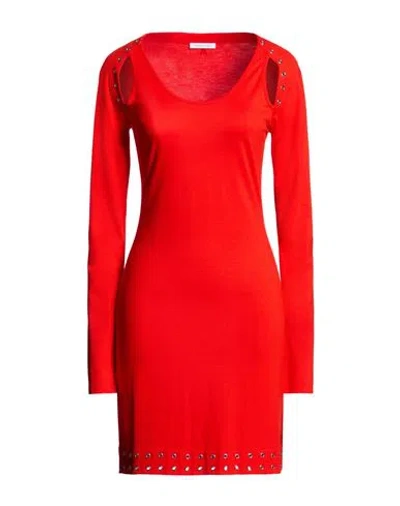 Patrizia Pepe Woman Mini Dress Red Size 3 Viscose, Elastane