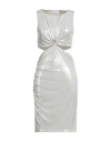 Patrizia Pepe Woman Mini Dress Silver Size 2 Polyester, Elastane In Silver