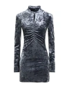 Patrizia Pepe Woman Mini Dress Slate Blue Size 2 Polyester, Elastane In Blue