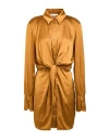 Patrizia Pepe Woman Mini Dress Tan Size 8 Viscose, Polyamide, Elastane In Animal Print