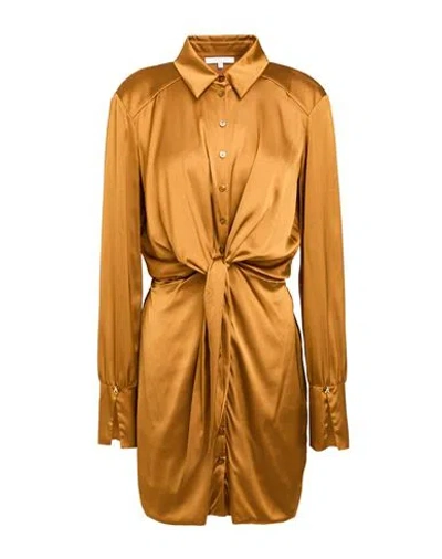 Patrizia Pepe Woman Mini Dress Tan Size 8 Viscose, Polyamide, Elastane In Orange