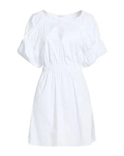 Patrizia Pepe Woman Mini Dress White Size 10 Cotton, Polyamide, Elastane