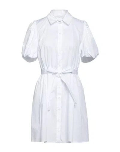 Patrizia Pepe Woman Mini Dress White Size 10 Cotton, Polyamide, Elastane