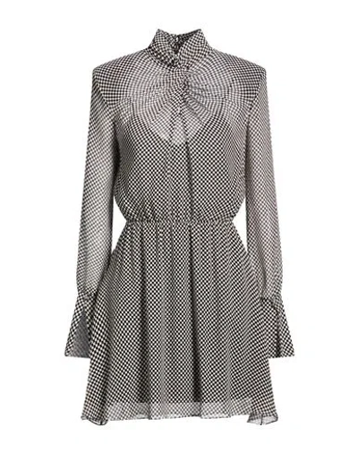 Patrizia Pepe Woman Mini Dress White Size 6 Polyester In Gray