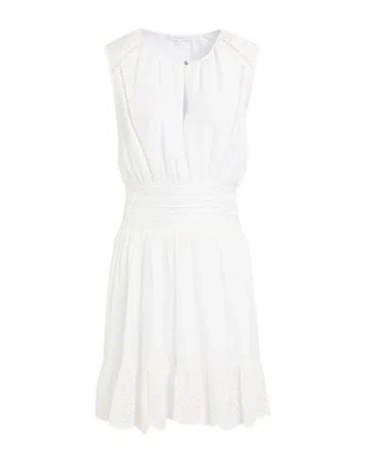 Patrizia Pepe Woman Mini Dress White Size 8 Viscose, Linen