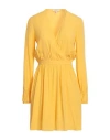 Patrizia Pepe Woman Mini Dress Yellow Size 4 Viscose In Yellow