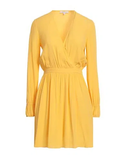 Patrizia Pepe Woman Mini Dress Yellow Size 4 Viscose