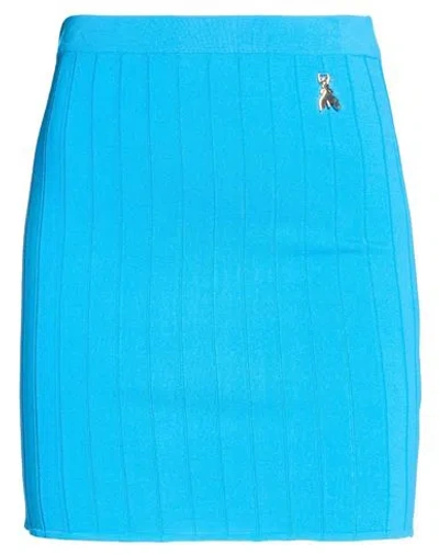Patrizia Pepe Woman Mini Skirt Azure Size 0 Viscose, Polyamide In Blue