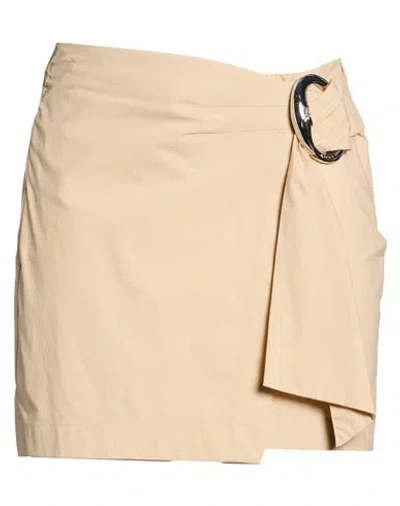 Patrizia Pepe Woman Mini Skirt Beige Size 10 Cotton, Polyamide, Elastane In Neutral