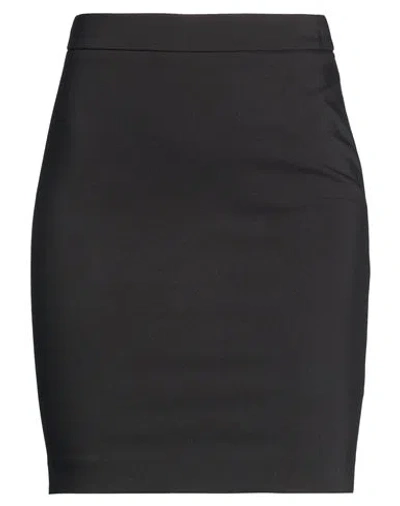 Patrizia Pepe Woman Mini Skirt Black Size 10 Cotton, Polyester, Elastane