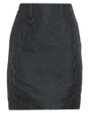 Patrizia Pepe Woman Mini Skirt Black Size 6 Polyester In Gray
