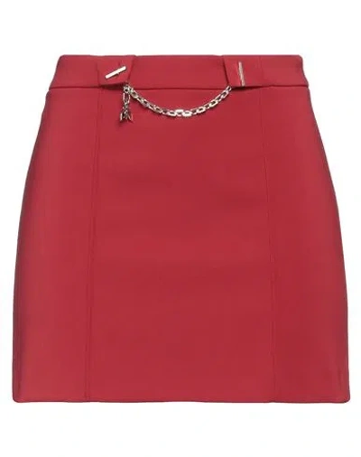 Patrizia Pepe Woman Mini Skirt Brick Red Size 4 Polyester, Elastane