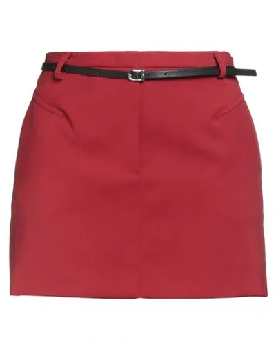 Patrizia Pepe Woman Mini Skirt Brick Size 8 Polyester, Elastane In Red