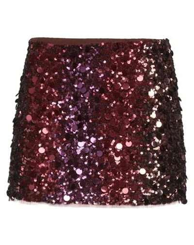 Patrizia Pepe Woman Mini Skirt Cocoa Size 6 Polyester In Brown
